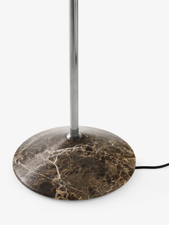 Gio LN28 Floor Lamp - Emperador Marble and Dark Chrome