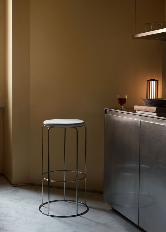 Wire Bar Stool VP15 - Mirror Polished Steel