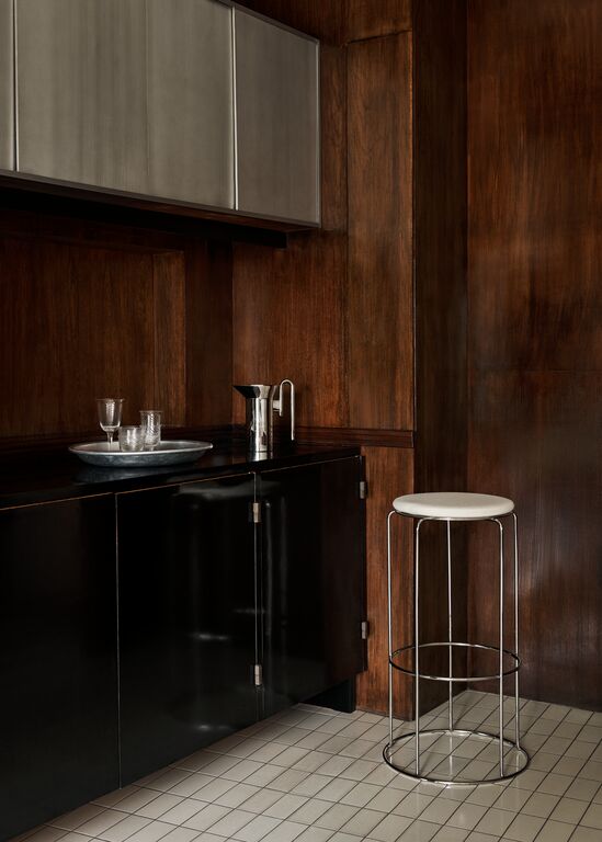 Wire Bar Stool VP15 - Mirror Polished Steel