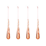 Ornamente Tear - Sticla Pale Blush, Set de 4