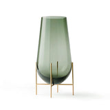 Vază Échasse S - Alamă, Sticlă smoked