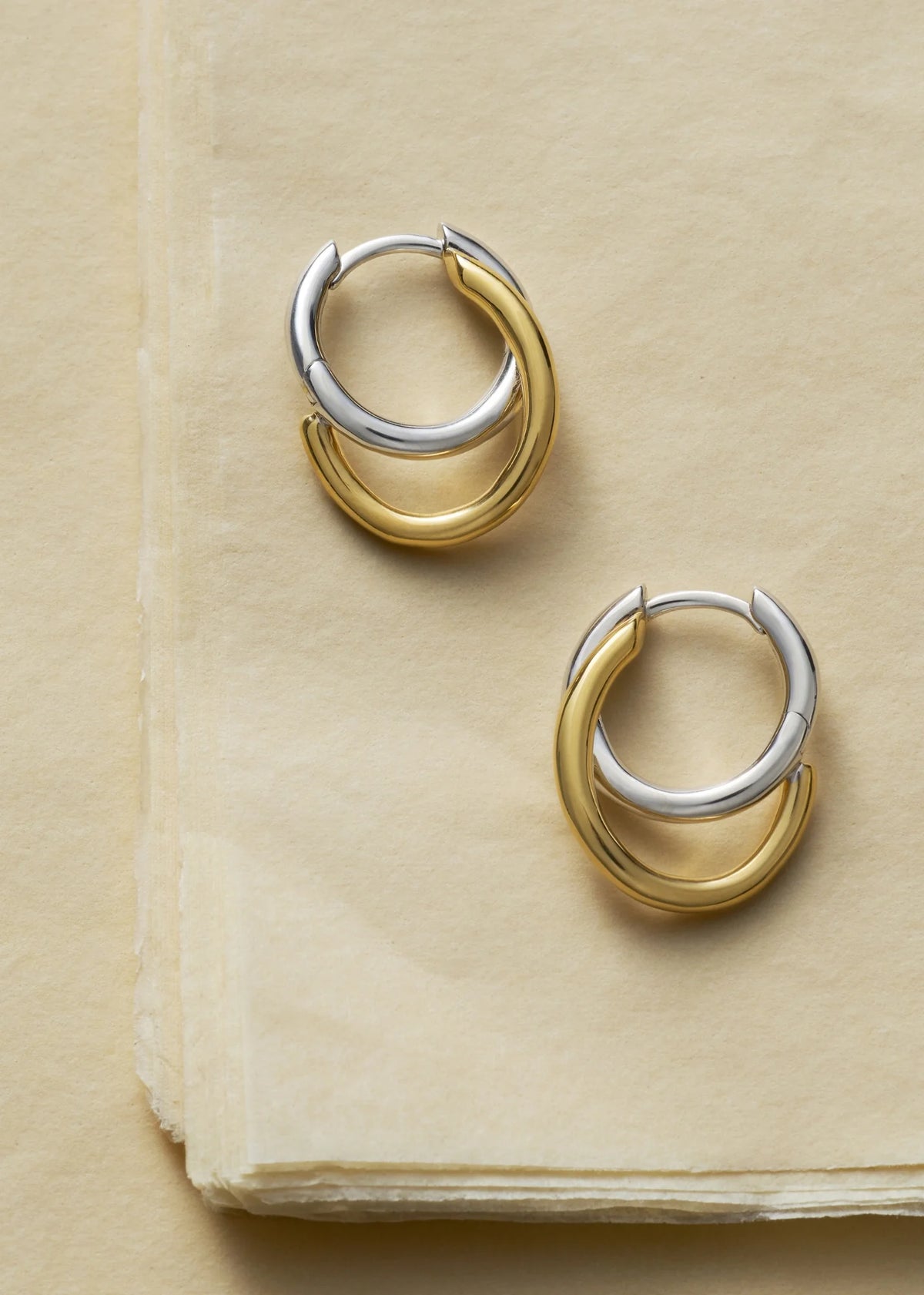 Small Mixed Metal Spiralis Hoops