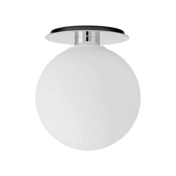 TR Bulb, Ceiling/Wall Lamp - Polished steel / Matte Bulb