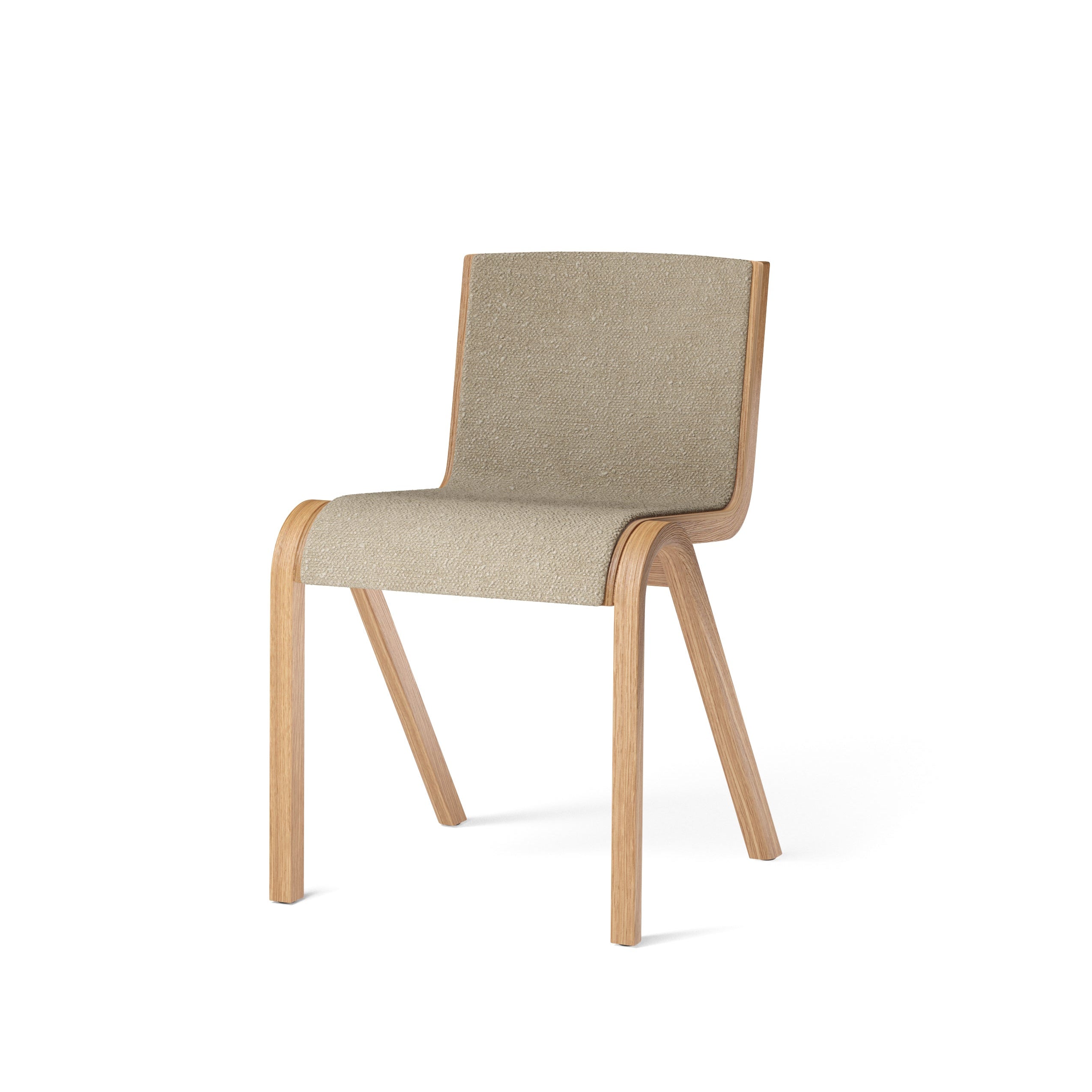 Ready Dining Chair - Natural Oak - Front Upholstered