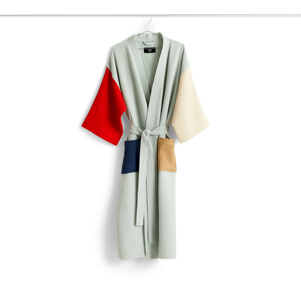 Waffle Bathrobe - Glacier multi