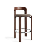 Rey Bar Stool H65 Upholstered Seat - Umber Brown