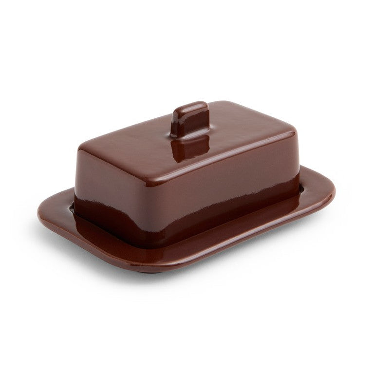 Barro Butter Dish - Burgundy