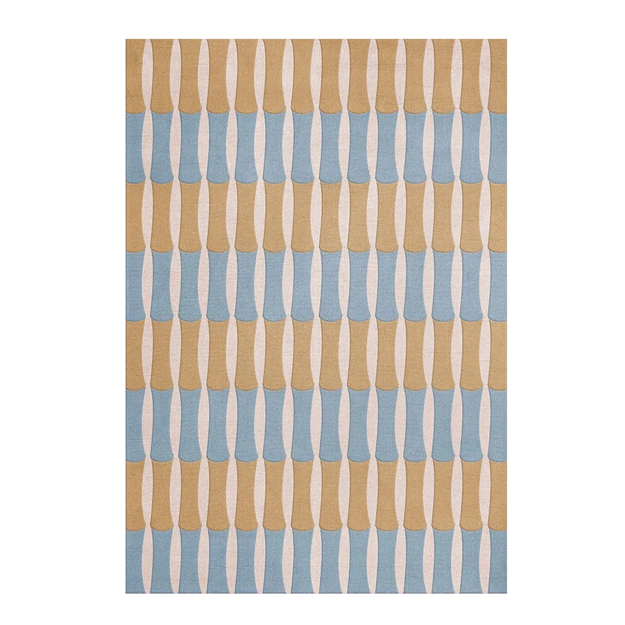 Alice Crawley Bamboo Forest Wool Rug - Blue