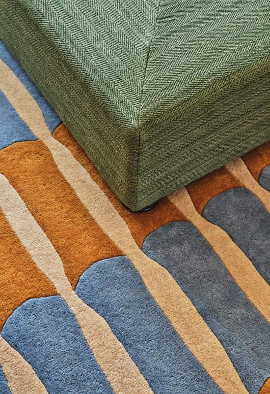 Covor Alice Crawley Bamboo Forrest Wool - Blue