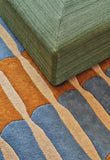 Alice Crawley Bamboo Forest Wool Rug - Blue