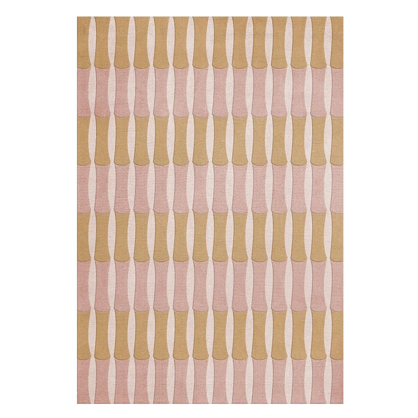 Alice Crawley Bamboo Forrest  Wool Rug - Rose
