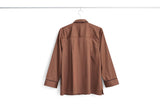 Outline Pyjama Shirt Long Sleeve - Milk Chocolate