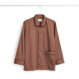 Outline Pyjama Shirt Long Sleeve - Milk Chocolate