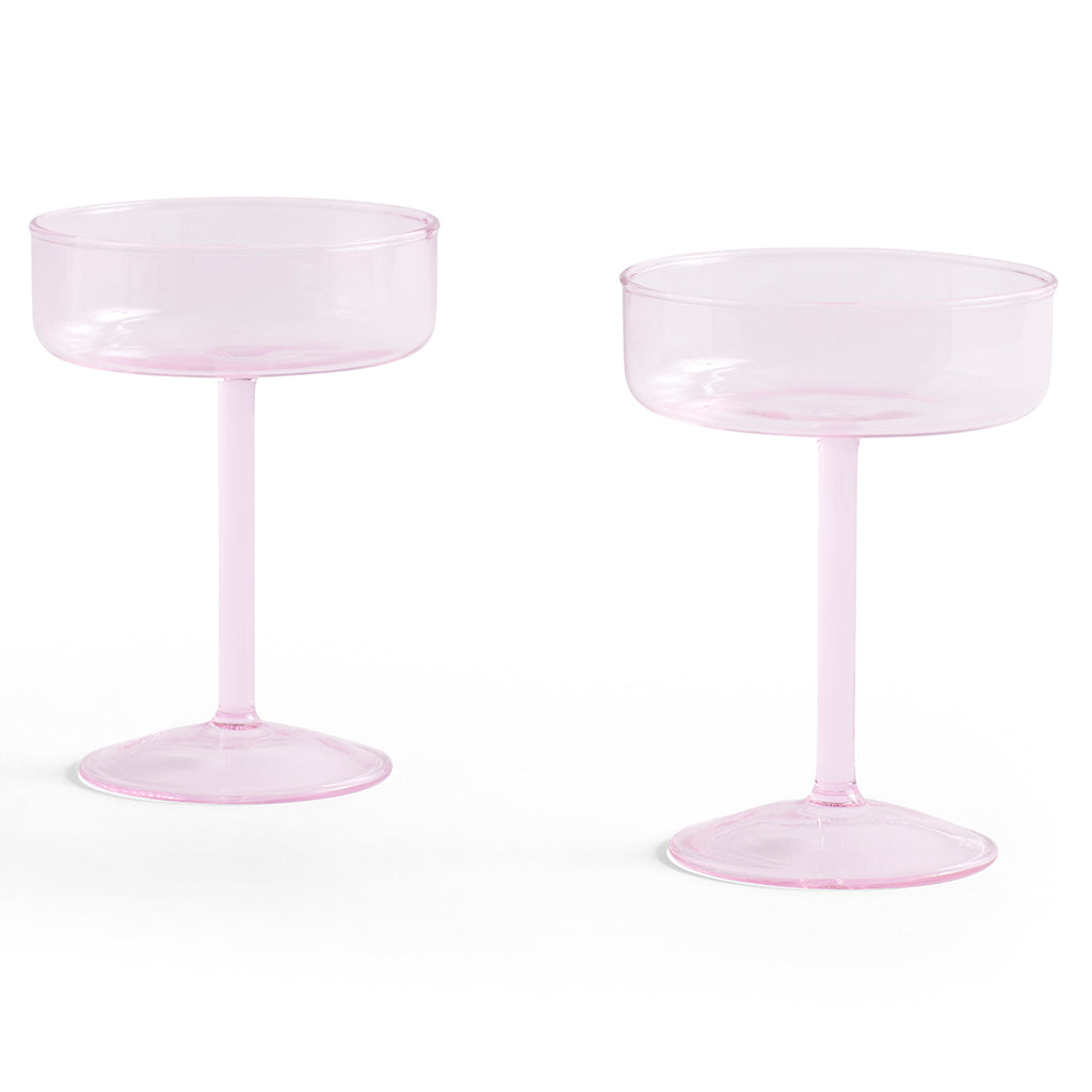 Tint Coupe Glass Set of 2 - Pink