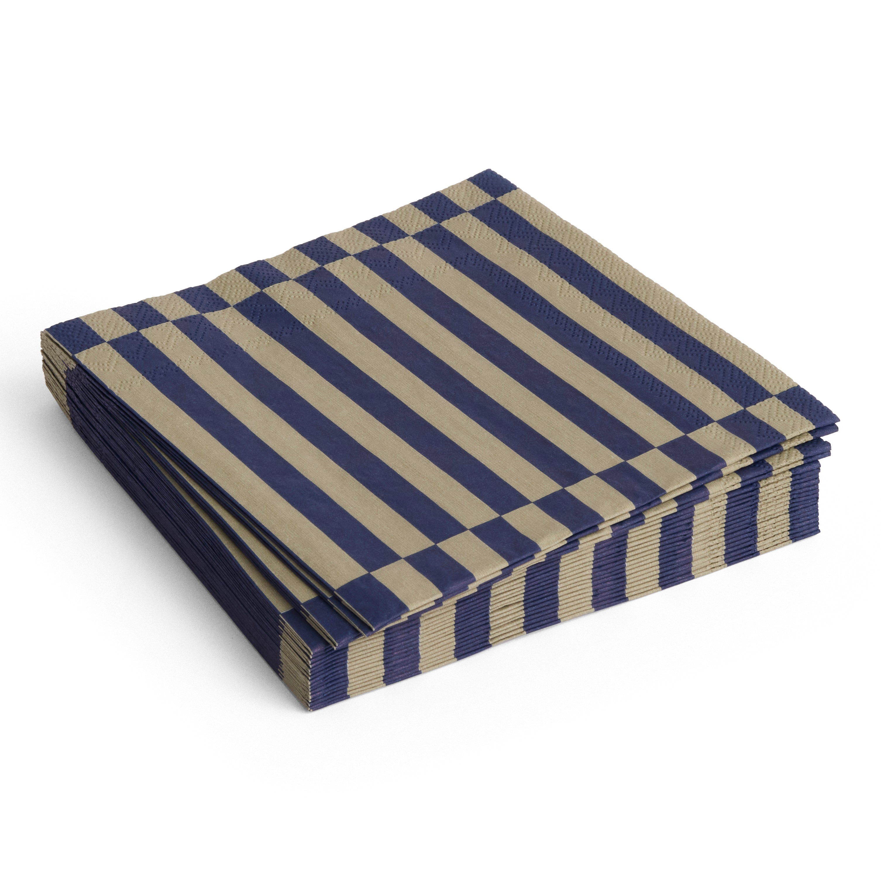 Set de 20 Servetele Pattern - Dark blue and dark sand pillar stripe