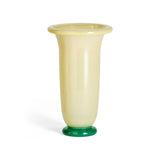 Empire Vase - Large - Sand with lemon rim, green base