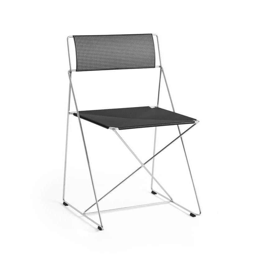 Scaun X-Line baza Chromed, Indoor - Sezut si sparat Black powder coated