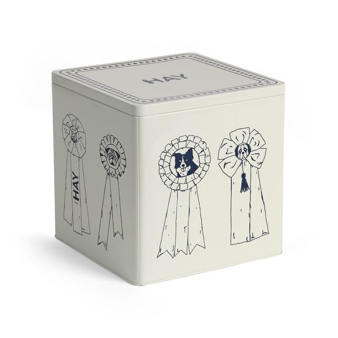 HAY Dogs Food Storage Tin - Large - Blue and white