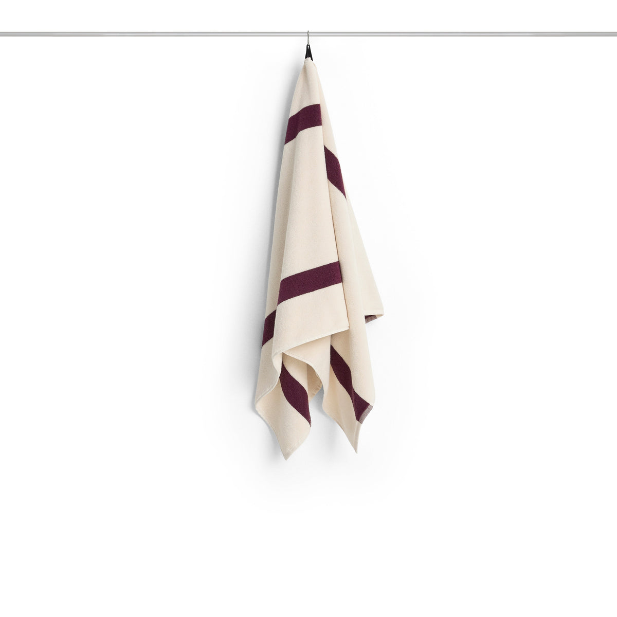 Stripe Bath Towel - Burgundy
