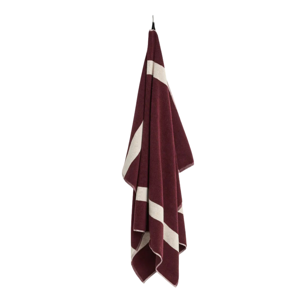 Stripe Towel - Burgundy