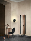 Adnet Wall Mirror Rectangular - Black Leather