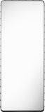 Adnet Wall Mirror Rectangular - Black Leather