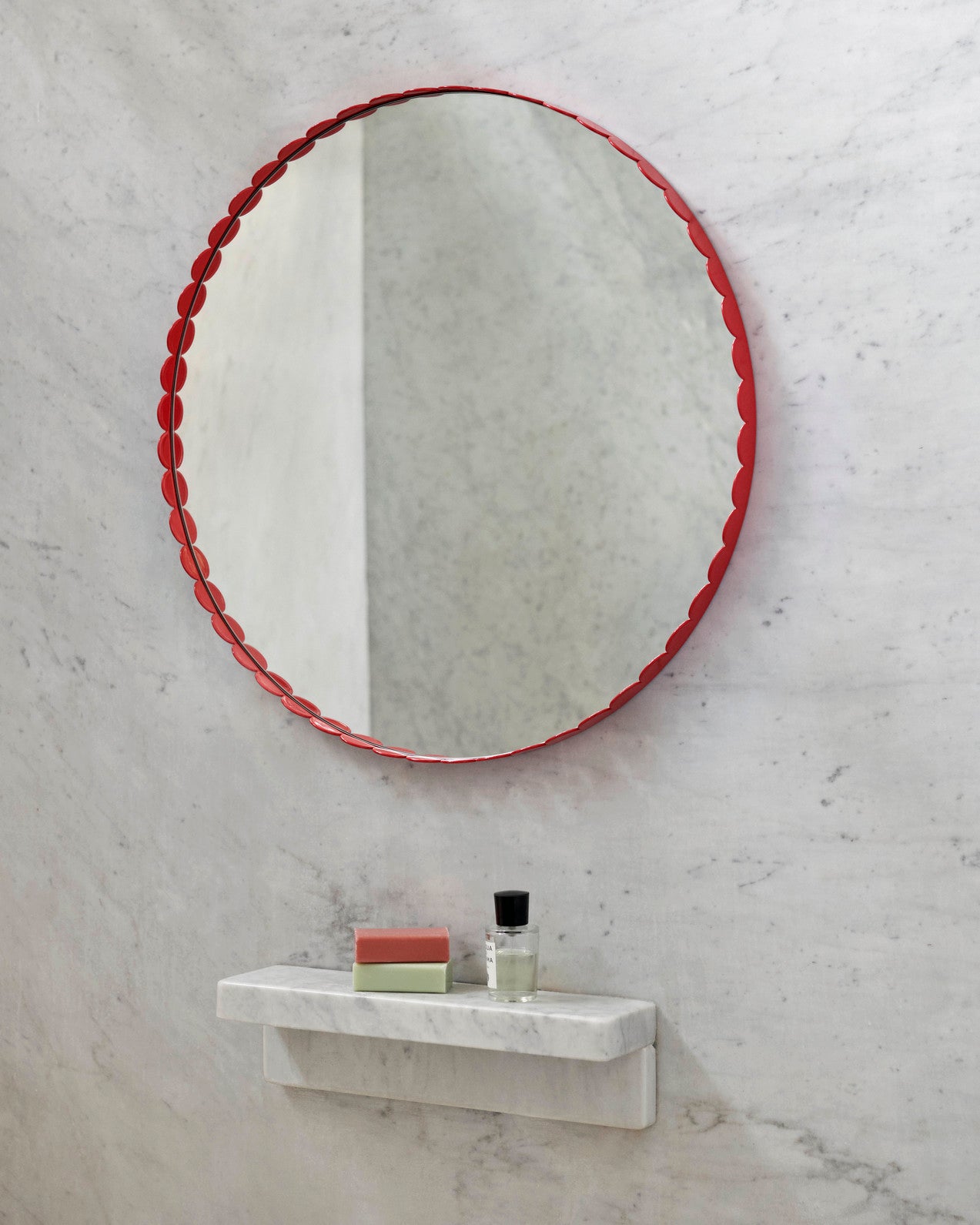 Oglinda Arcs Round - Red