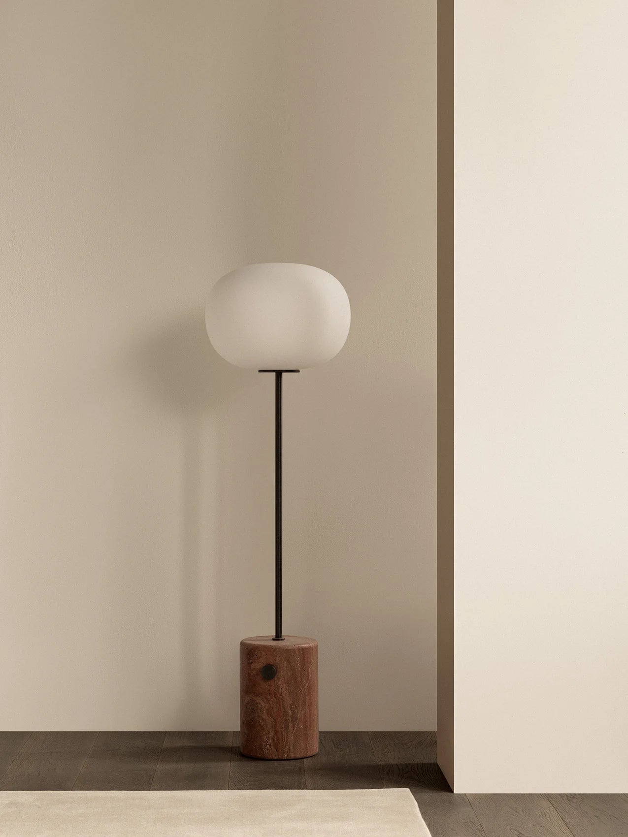 Lampadar JWDA  - Travertin rosu | Bronzed Brass