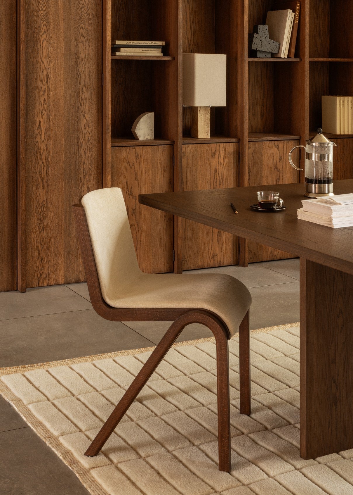 Ready Dining Chair - Red Stained Oak - Front Upholstered