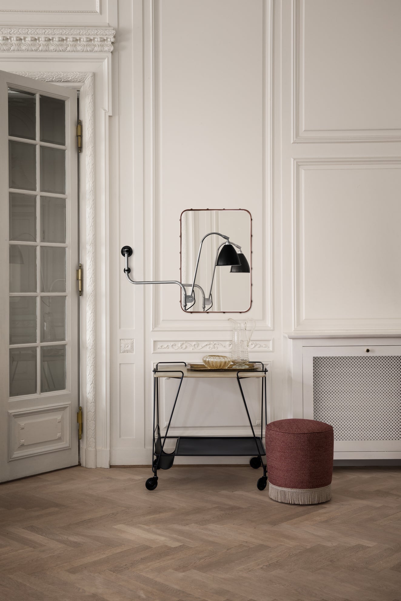 Oglindă Adnet Rectangular - Tan Leather