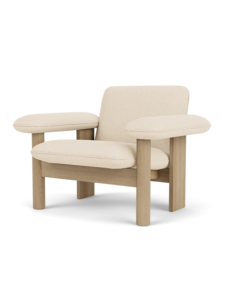 Brasilia Lounge Chair - Natural Oak - Low Back