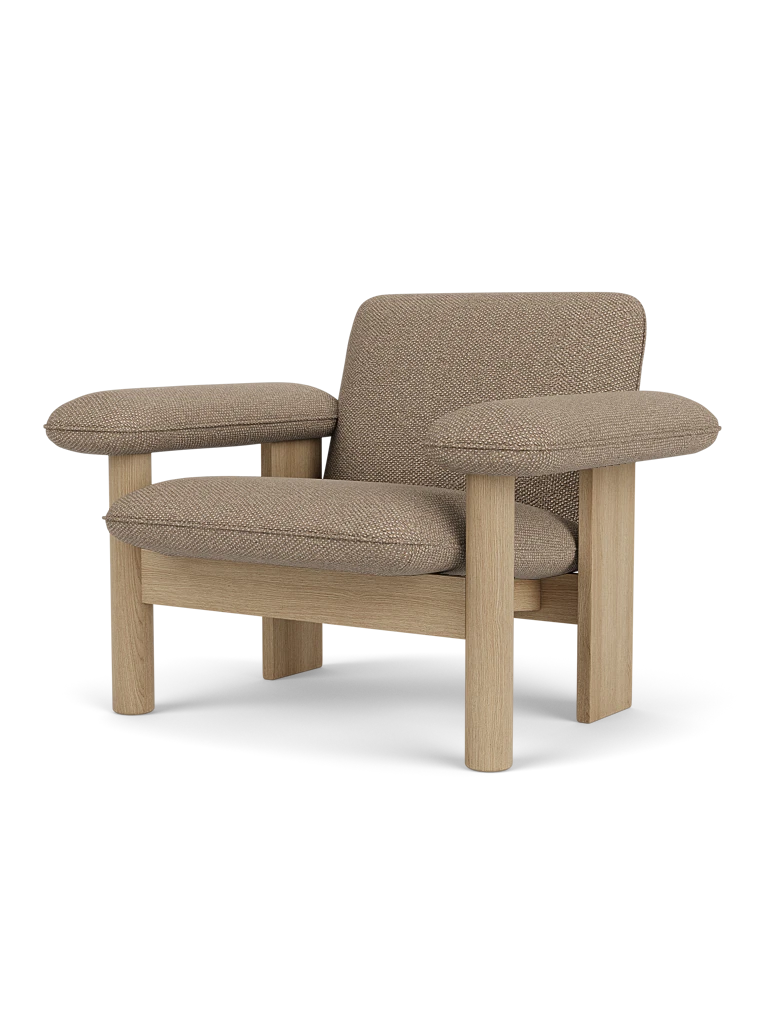 Fotoliu Brasilia - Natural Oak - Spatar jos