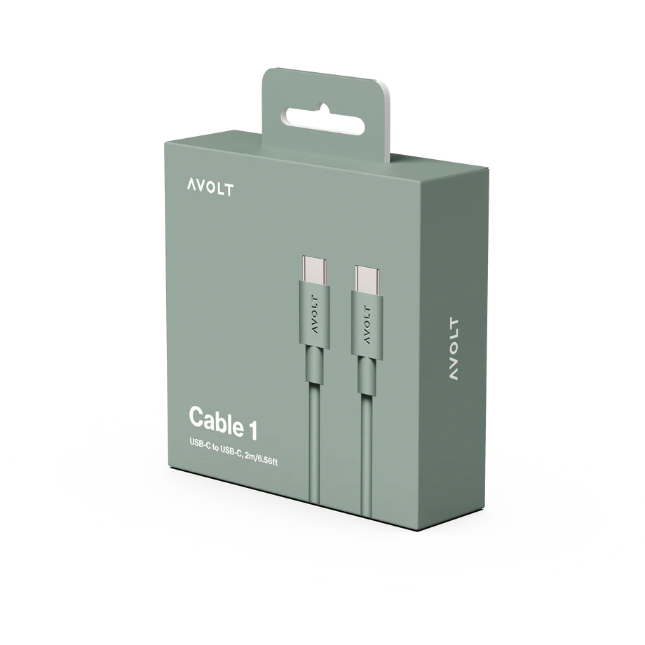 Cable 1  USB-C to USB-C - Oak Green