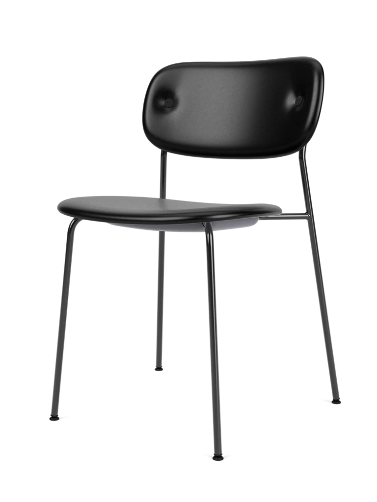 Co Dining Chair fully upholstered, Black Legs
