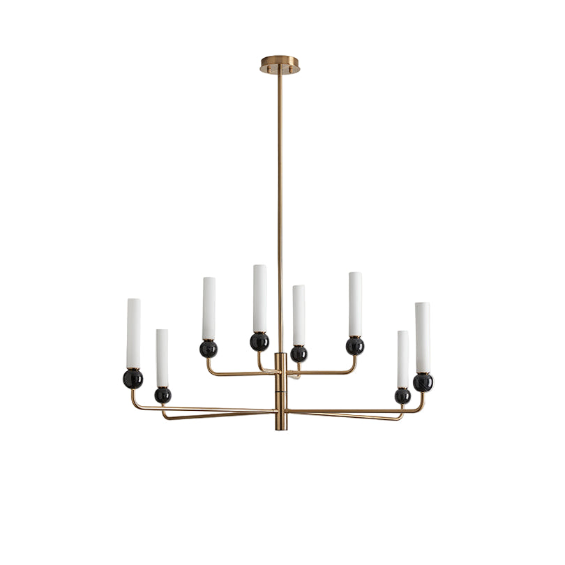 Corp de iluminat suspendat Delie - Auriu antichizat cu marmura neagra