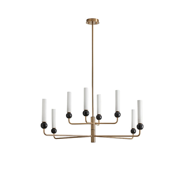 Corp de iluminat suspendat Delie - Auriu antichizat cu marmura neagra