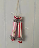 Crackers Ornament - Red Wide Stripes