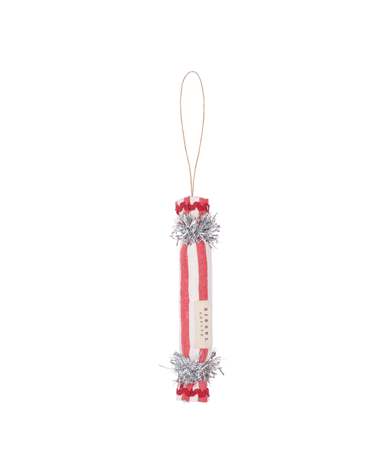 Ornament Crackers - Red Wide Stripes