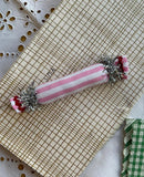 Crackers Ornament - Pink Wide Stripes