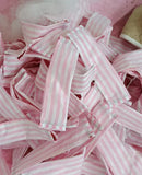 Crackers Ornament - Pink Wide Stripes