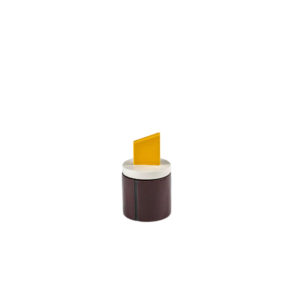 Scented candle S burgundy - yellow Candela 03