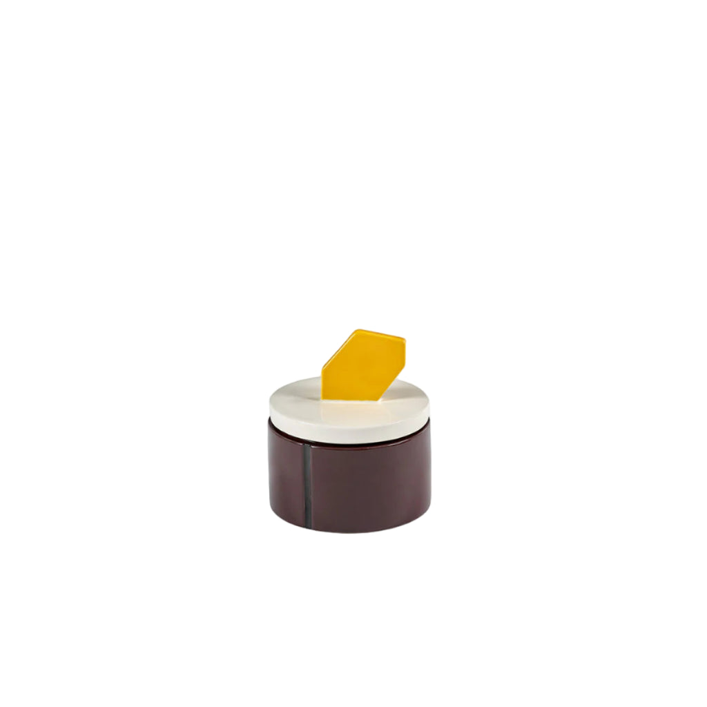 Scented candle M burgundy - yellow Candela 03