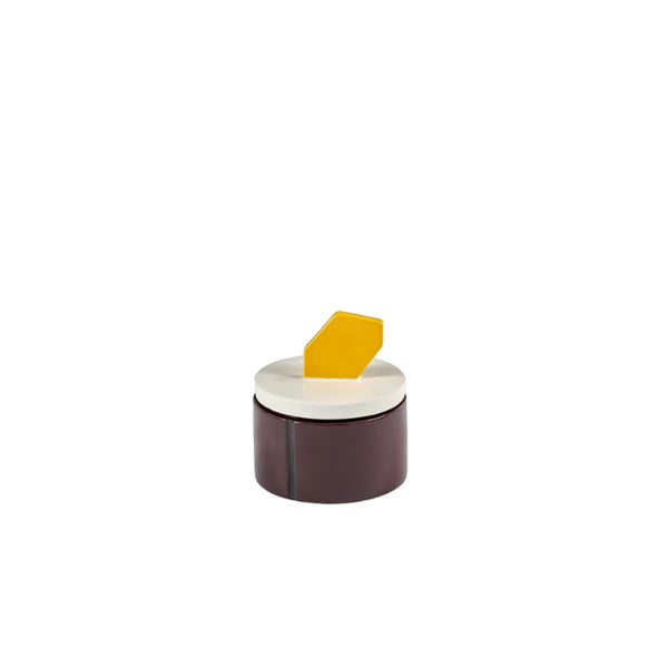 Scented candle M burgundy - yellow Candela 03