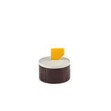 Scented candle L burgundy - yellow Candela 03
