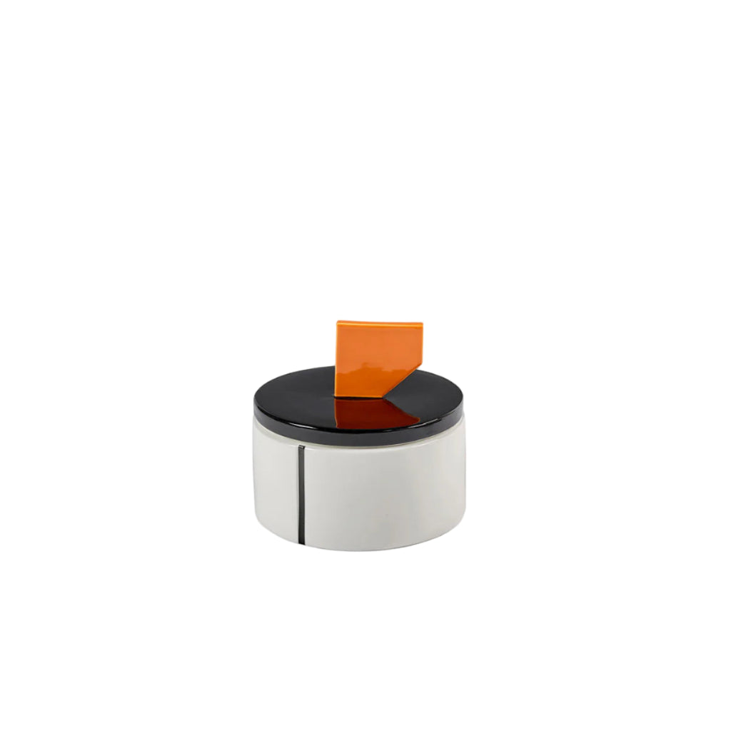 Scented candle L - black - orange Candela 02