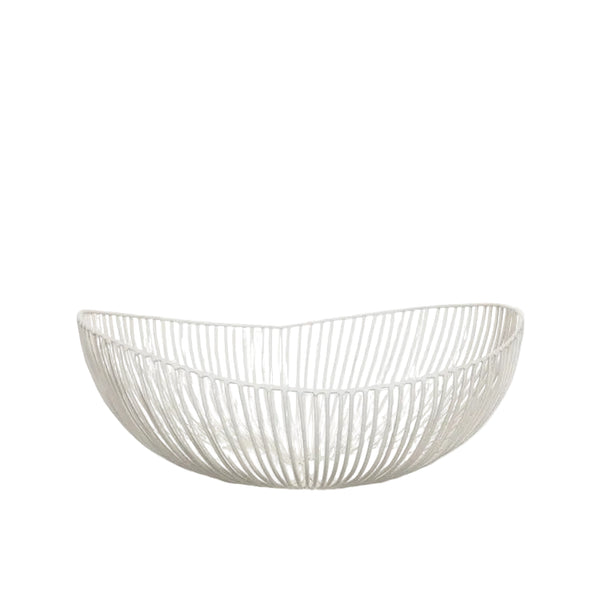 Basket oval white Meo