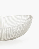 Basket oval white Meo