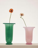 Empire Vase - Medium - Light pink with pink base