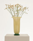 Empire Vase - Large - Sand with lemon rim, green base