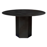 Masă De Dining Epic Rotundă - Midnight Black Steel